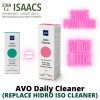Advertisement showing AVO Daily Cleaner packaging with neon 'Same Function' and 'New Look' text; highlights same function, new design.